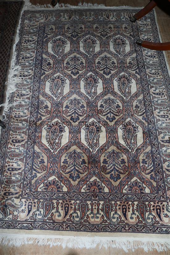 Cream & brown rug(-)